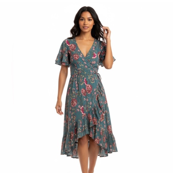 Patrons of Peace Dresses & Skirts - NWT PATRONS OF PEACE Floral Faux Wrap Dress